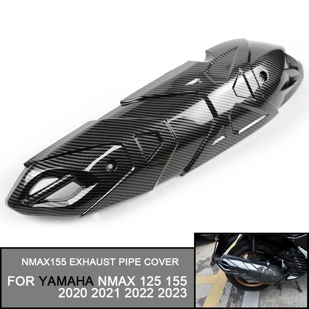 NMAX155 Exhaust Pipe Cover For Yamaha NMAX 125 155 2020 2021 2022 2023 Motorcycle Carbon Fiber Exhaust Pipe Heat Shield Cover