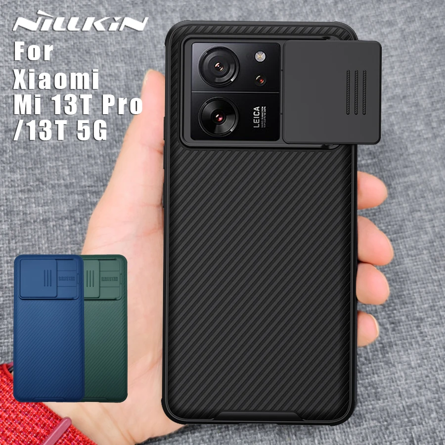 Nillkin Phone Cases For Xiaomi Mi 13t Pro 5g Case Camera Protection Lens Camshield Frosted Hard 360 Full Back Cover For Mi13t