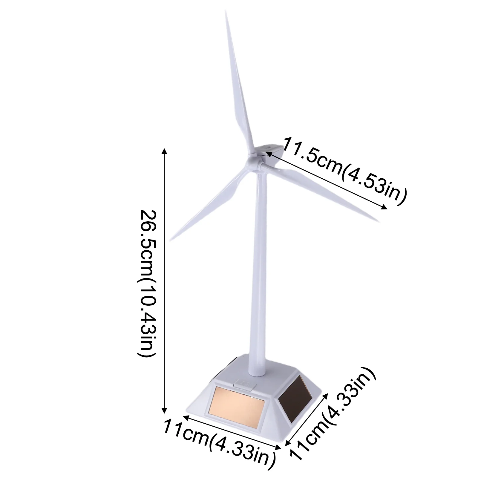 1pc Solar Powered Wind Mill Model Desktop Decor Craft Kids Children Education Office Home Decor Wind-Solar Assembly Kit