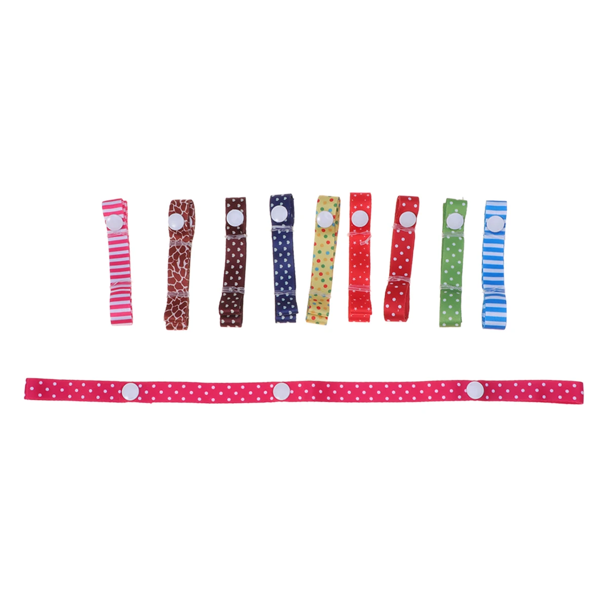 

10pcs Colorful Carriage Strap Durable Anti-Drop Belt For Stroller High Chair Car Seat Sippy Cup Holder Leash Pacifier Clip