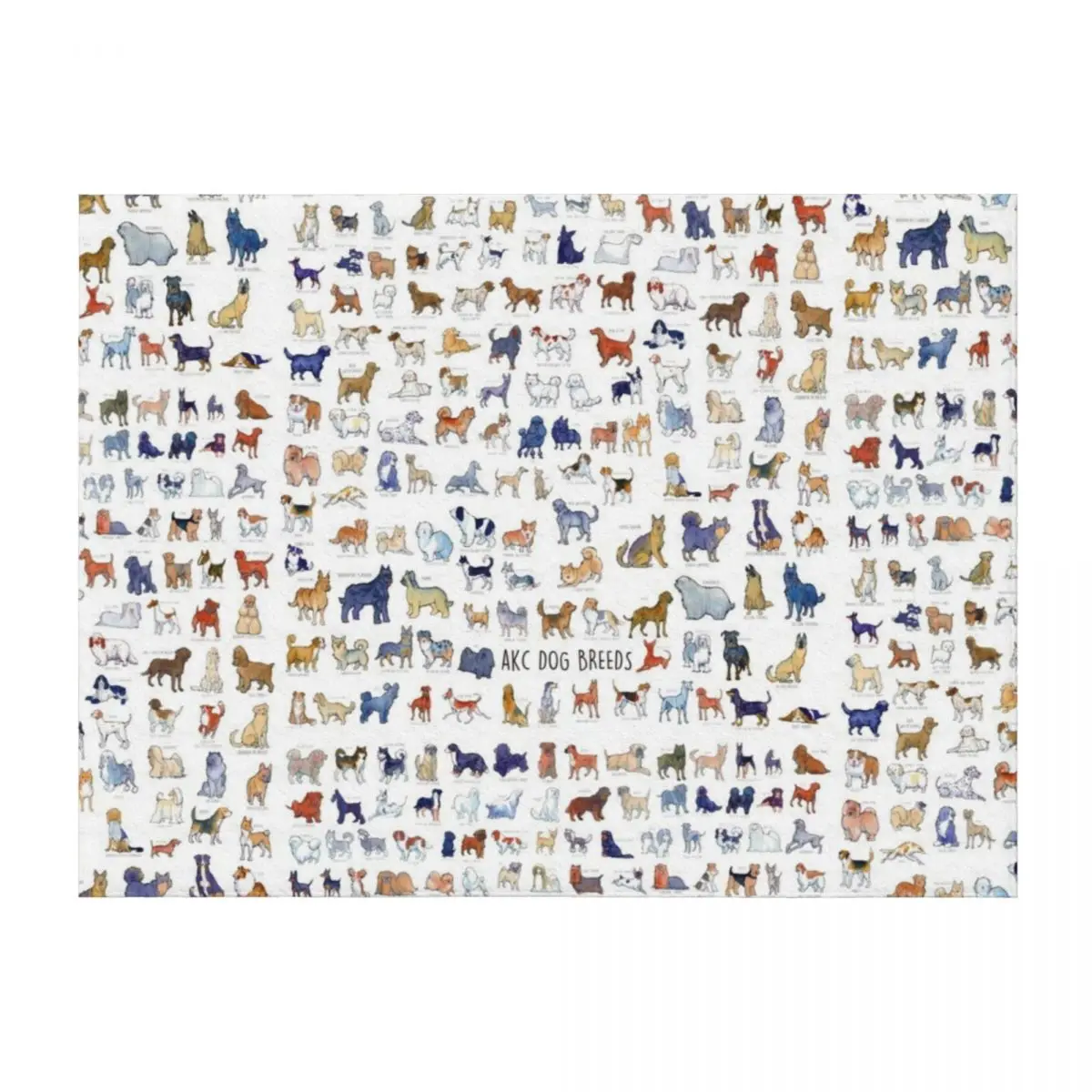 

Every AKC Dog Breed Throw Blanket Camping blankets ands Retros sofa bed Blankets