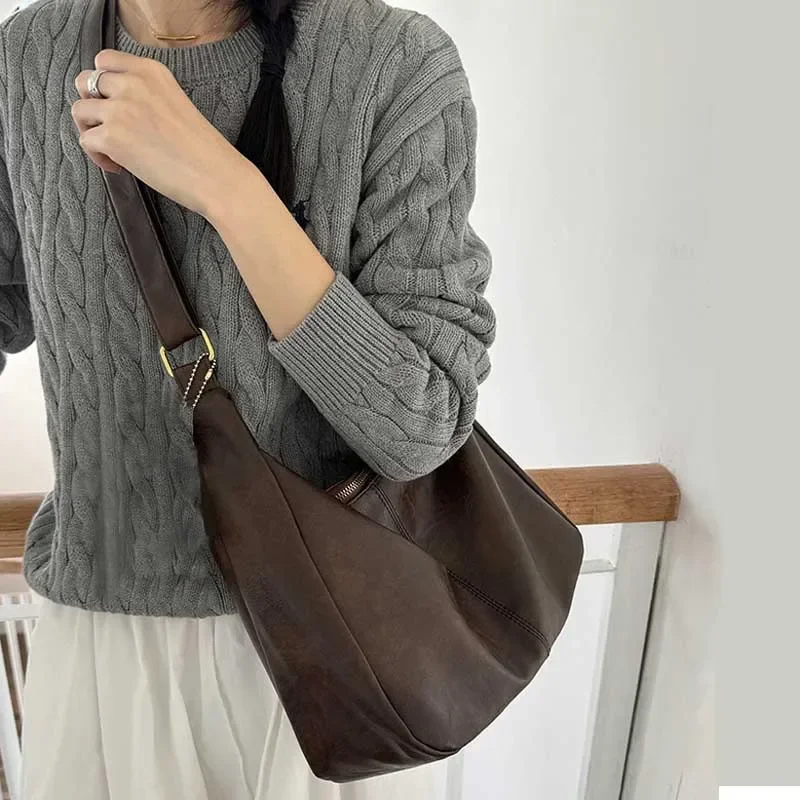 Maillard Retro Shoulder Bag Women New Trendy South Korean Tote Bag All-Match Large Capacity Shoulder Bag Handbag for Women