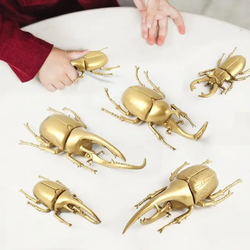 PVC Beetle Figurine Ornament Creative Fairy Insect Decor For Table Display House Decoration Gift