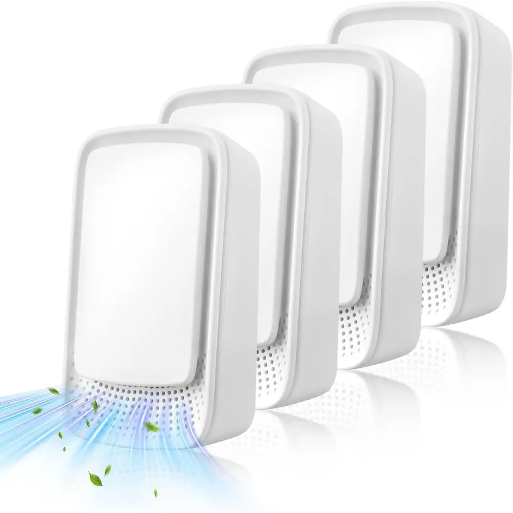 

4-Unit Set, Silent Air Ionizer, Portable Negative Ion Air Purifier for Home, Pet Odor, Dust, and Smoke Reduction