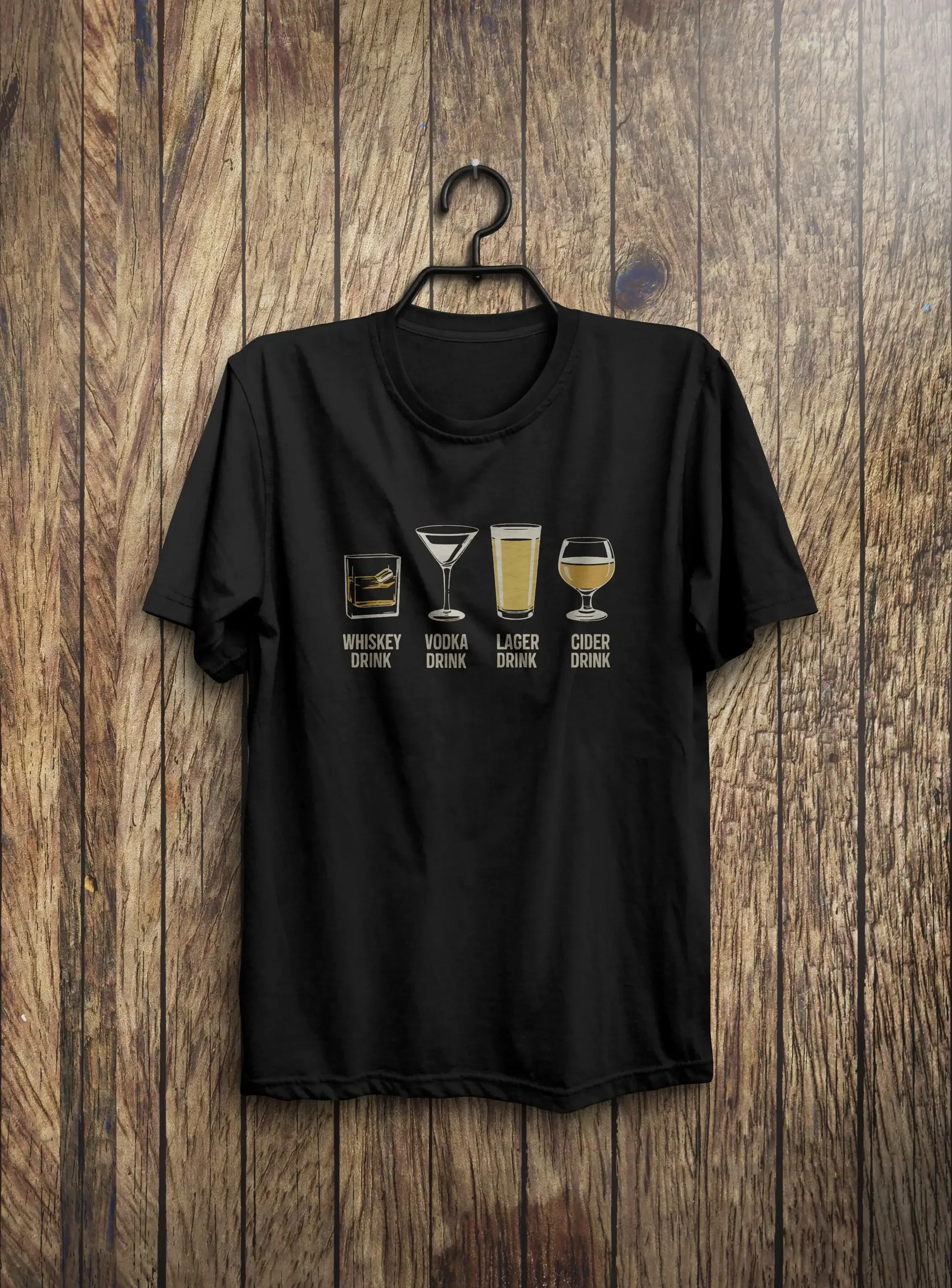 T-shirt amusant inspiré de Chumbawamba, pour les amateurs de whisky, de vodka, de bière et de cidre, pour les fans de la musique des années 90.