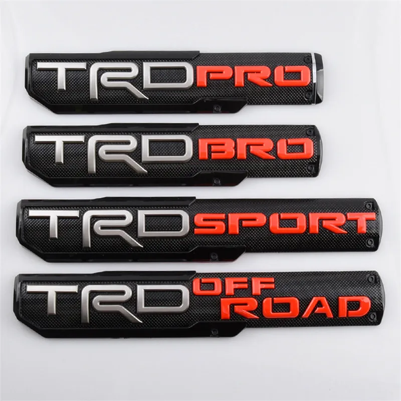 3D Trd Pro Bro Badge Emblem Car Stickers For For Toyota Tundra Car Styling Fender Side Label Rear Trunk Decal Auto Accessories