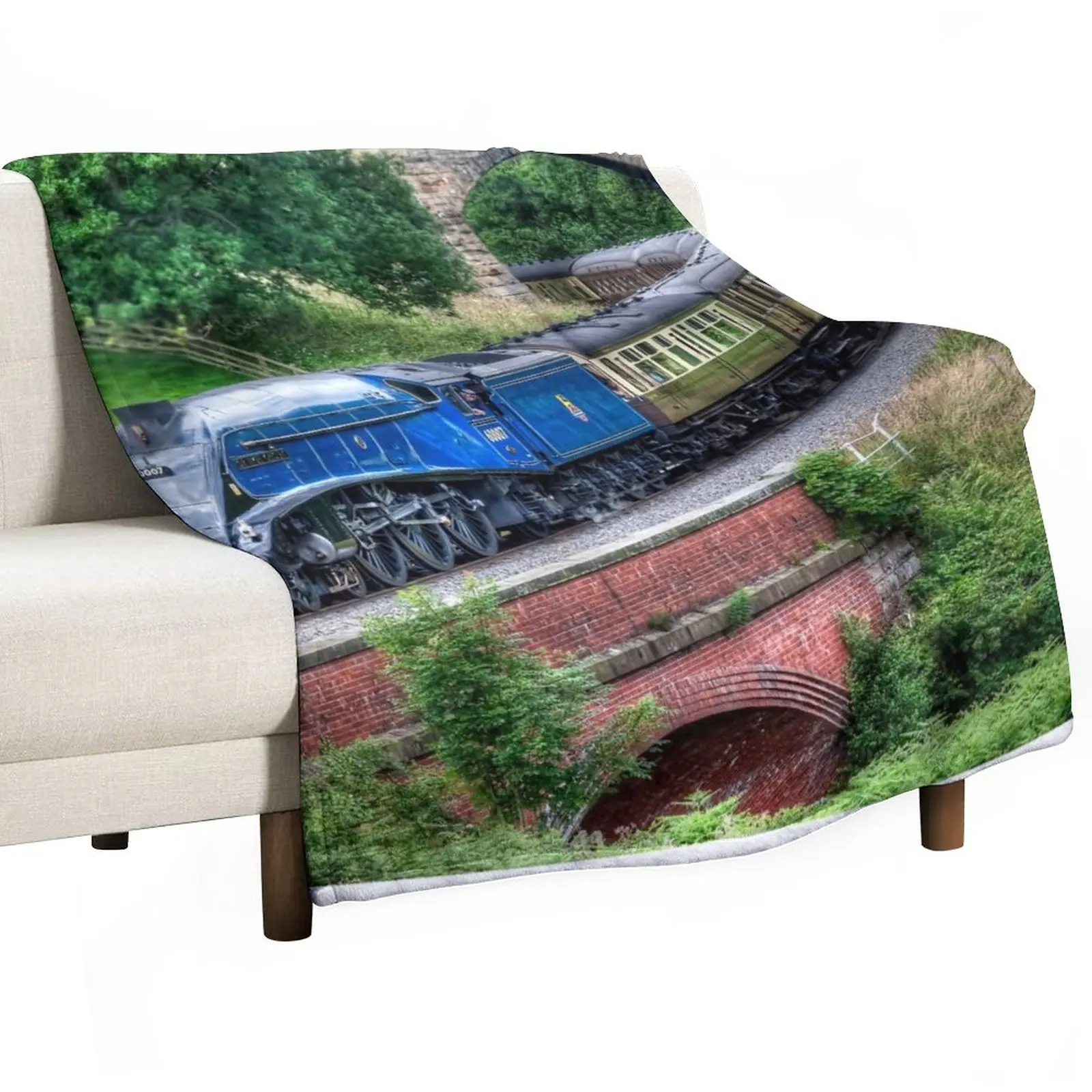 60007 Sir Nigel Gresley Locomotive Throw Blanket Blankets For Sofas Plaid