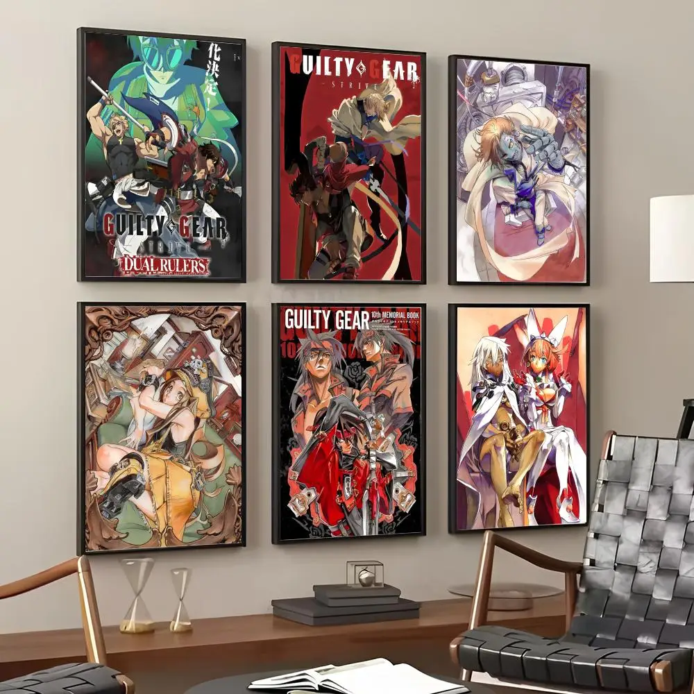 Game G-Guilty Gear  Painting Calligraphy Cotton Canvas Wall Art Poster Quality Decor Painting for Living Room Home Decor