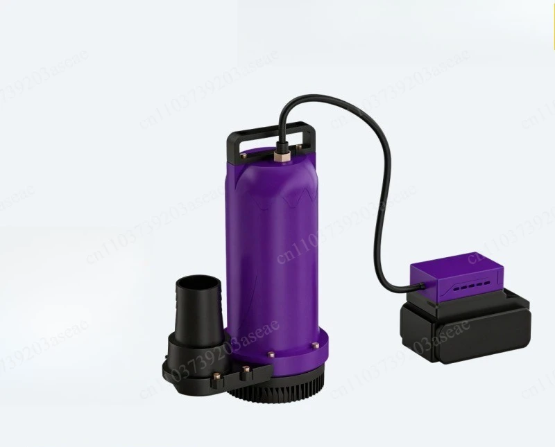 Lithium battery drainage pump High power basement drainage submersible sewage pump Three-phase mud sewage pump