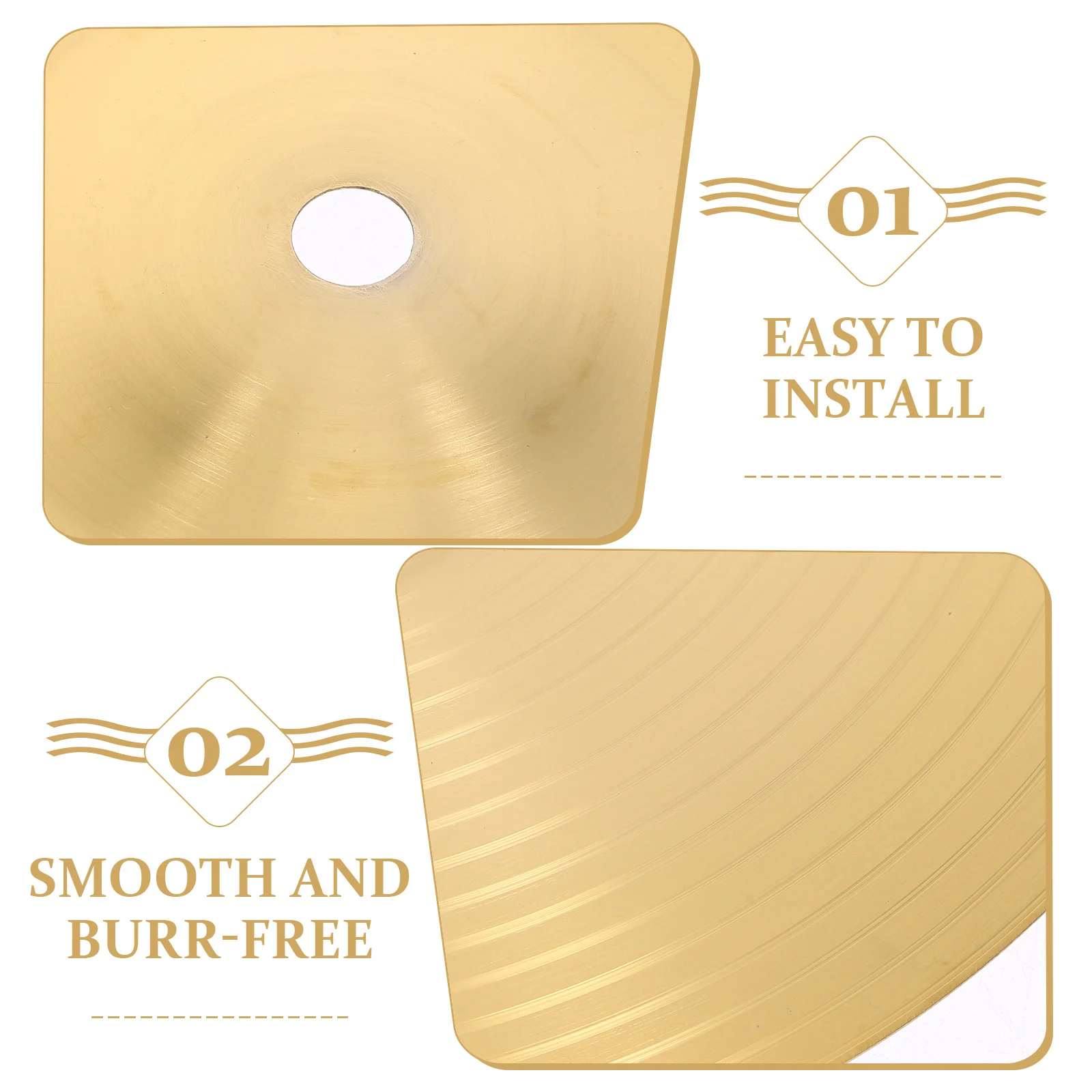 

2Pcs Drum Cymbals Brass Jazz Crash Drum Set Lightweight Musical Instrument Cymbals Smooth Edges Durable Crash Cymbal