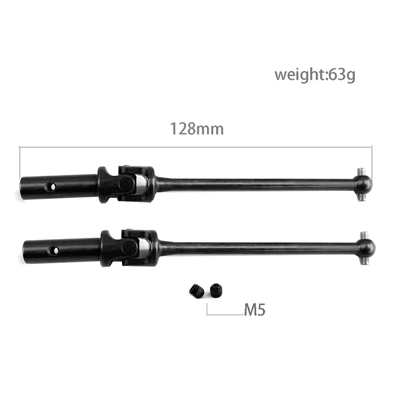M09K 2 PCS CVD Accessories Metal Front Drive Shaft For FS 1/8 Off-Road Desert Truck ATOM