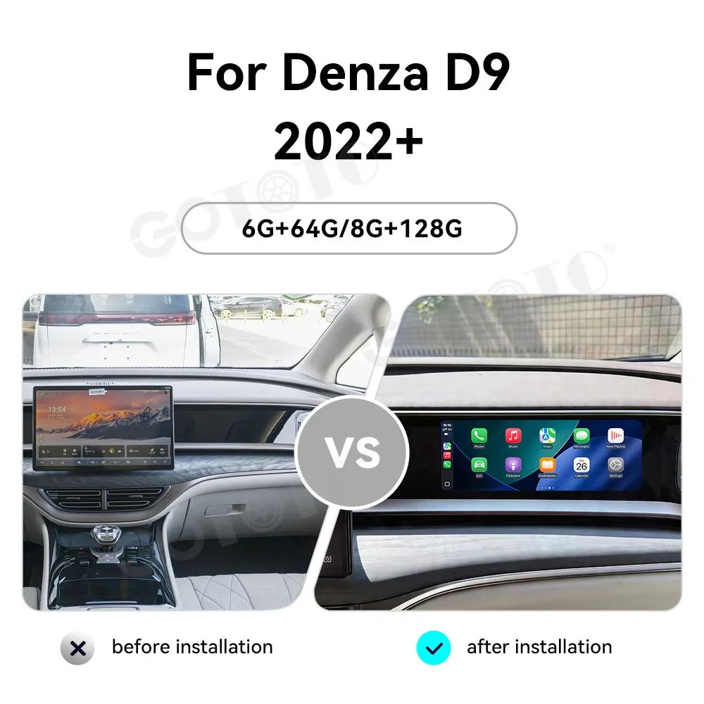 Car GPS Multimedia Player 10.25 inch For Denza D9 Left Hand Drive 2022+ Android 13 10.25 Inch For Denza D9 Left Hand Drive 2022+