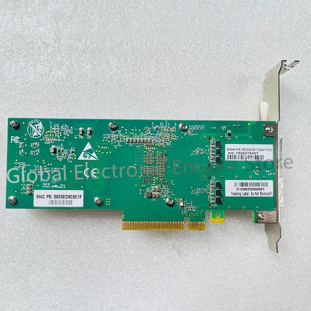 Imagem -05 - Silicom-fibra Ótica do Gigabit do Dual-porto Nic para Intel Xl710-qda2 Pe340g2qi71-qs41 40g