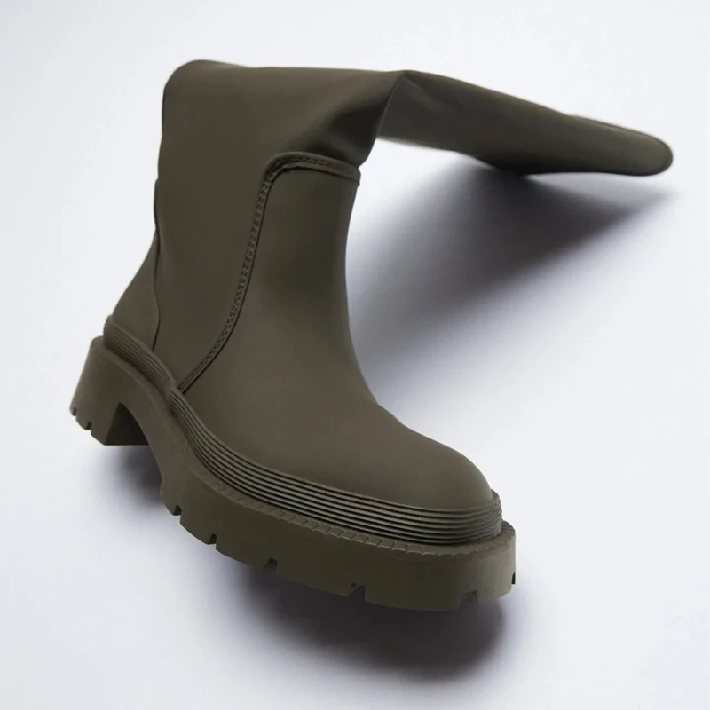 2023 New Winter Women Knee-High Boots Punk Shoes Woman Shoes High Heels Sexy Thigh High Boots Flat Over The Knee Boots Fashion