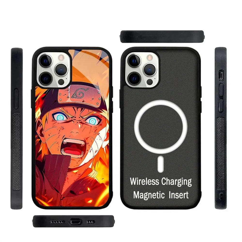 N-Narutos Sasuke Phone Case Strong Magnetic For IPhone 15 14 13 Pro Max 11 12 Mini Alex Mirror For Magsafe Wireless Charging