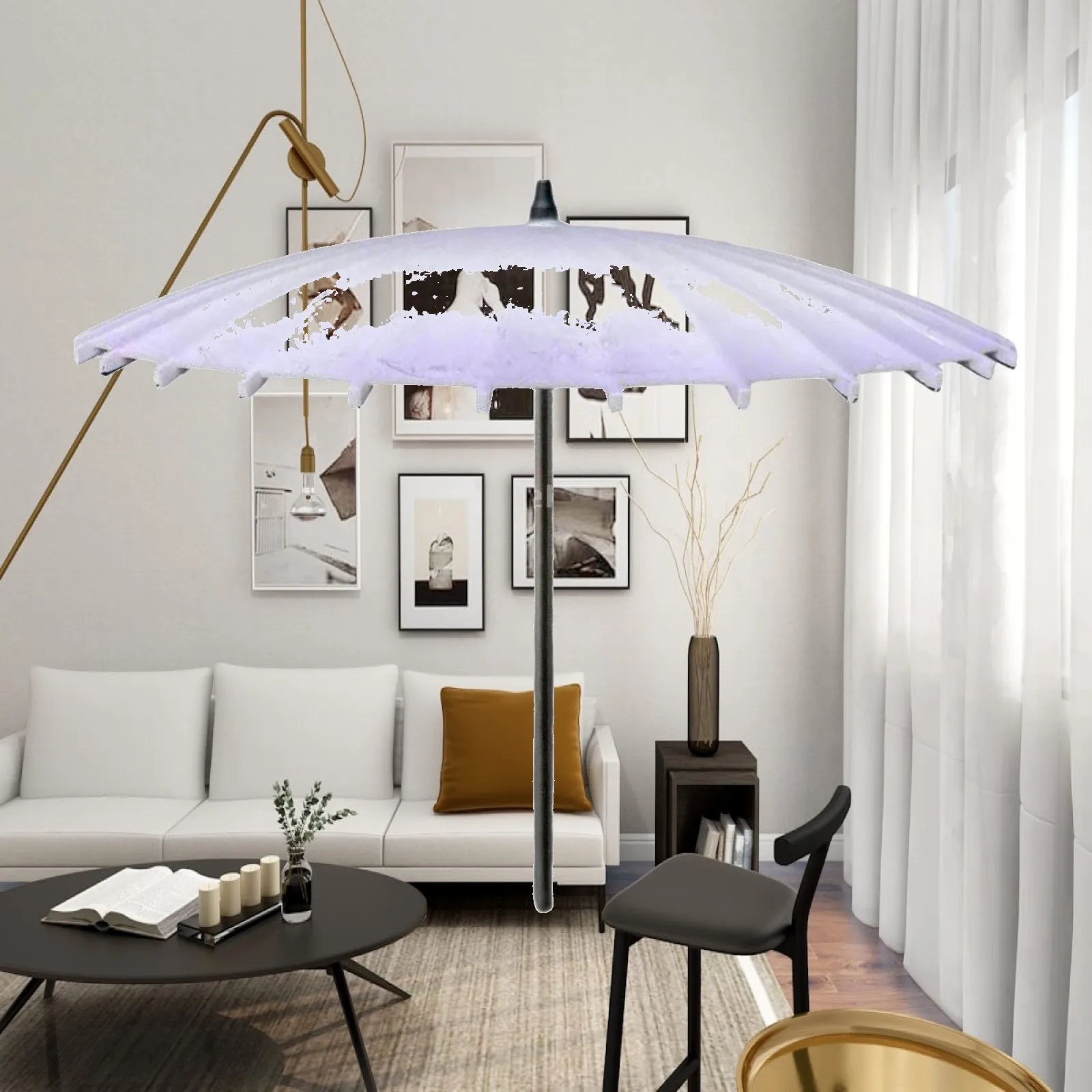 1/12 Mini Toys Model Umbrella Mini Furniture,Simulate Rain Parasol PVC Props Accessories,1:12 Dollhouse Miniature Umbrella