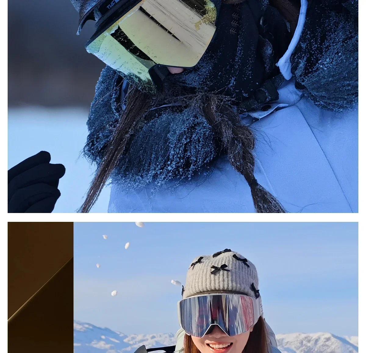 Kapvoe Neue Flip-Over Magnetische Photochrome UV400 Schneebrille Ski Herren Schneemobil Antibeschlag Snowboardbrille Damen Skiausrüstung – Detail 4