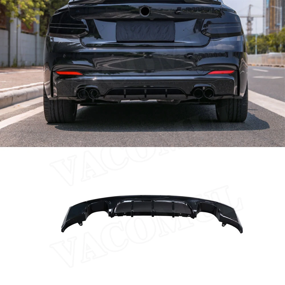 

VACOMUL ABS Car Rear Bumper Lip Spoiler Diffuser for BMW 2 Series F22 M sport 2014-2017 Rear Diffuser Gloss Black