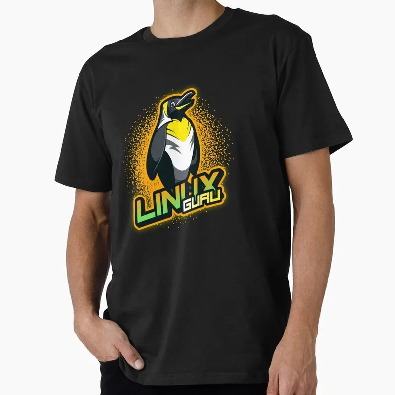 Linux Guru Funny Kali Linux Operating System Graphic T‑Shirt Casual Short Sleeve Tees Geek IT Developer Fan Gift Tops S-6XL