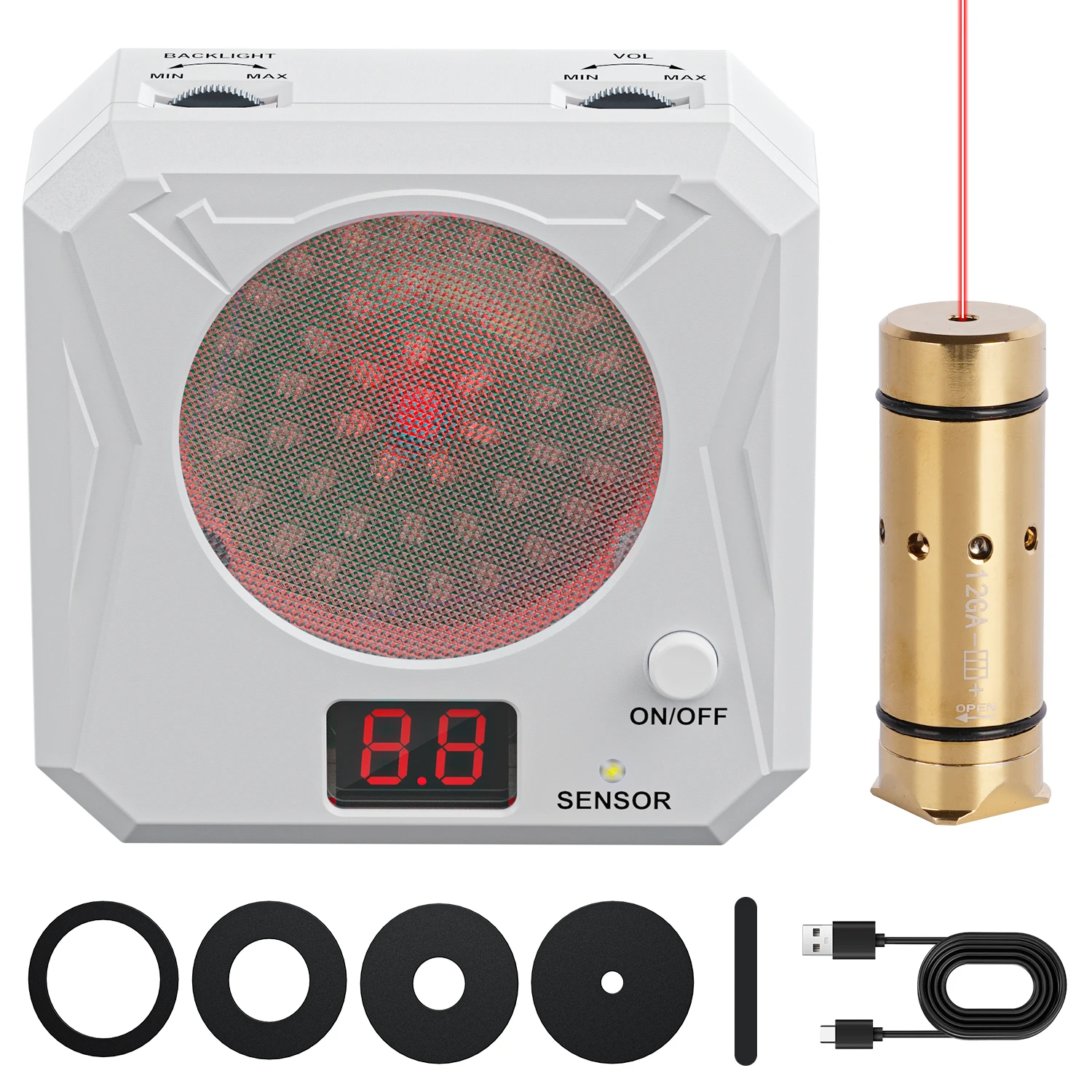 

12GA red dot laser trainer and infrared electronic laser target for dry fire training