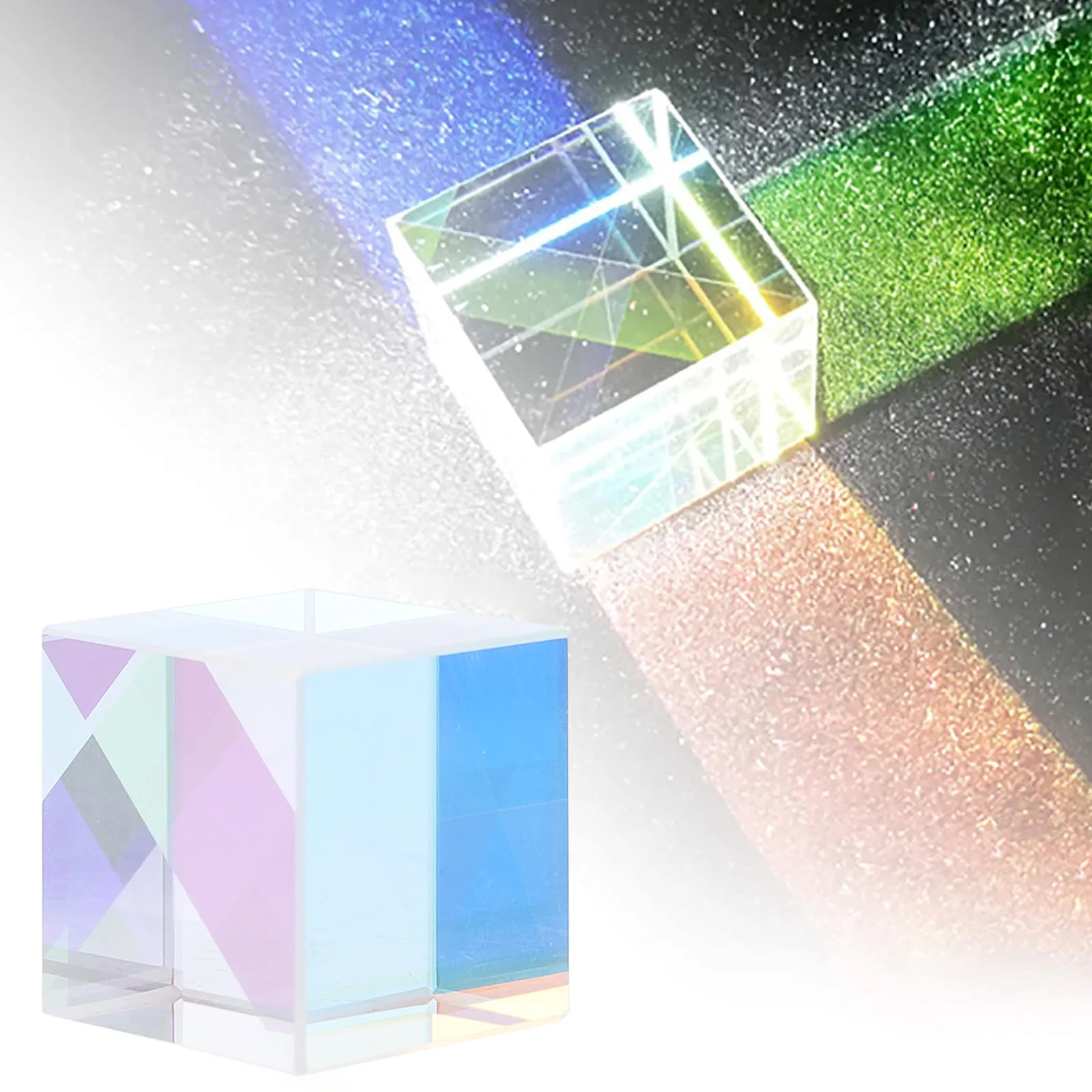 Glass Crystal Prism Optical Light Refraction Photography Accessory for Home Decor