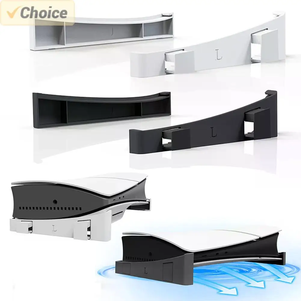 Für ps5 Slim Holder Horizontal Bracket Stand mit 4-Port USB Hub Base für ps5 Slim Disc & Digital Game Console Dock Mount Halter