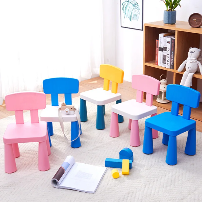 كرسي أطفال بلاستيكي، مقعد أطفال، كرسي طعام للأطفال الصغار، مسند ظهر للأطفال، غير قابل للانزلاق، خفيف الوزن، أثاث الفصول الدراسية لمرحلة ما قبل المدرسة #3