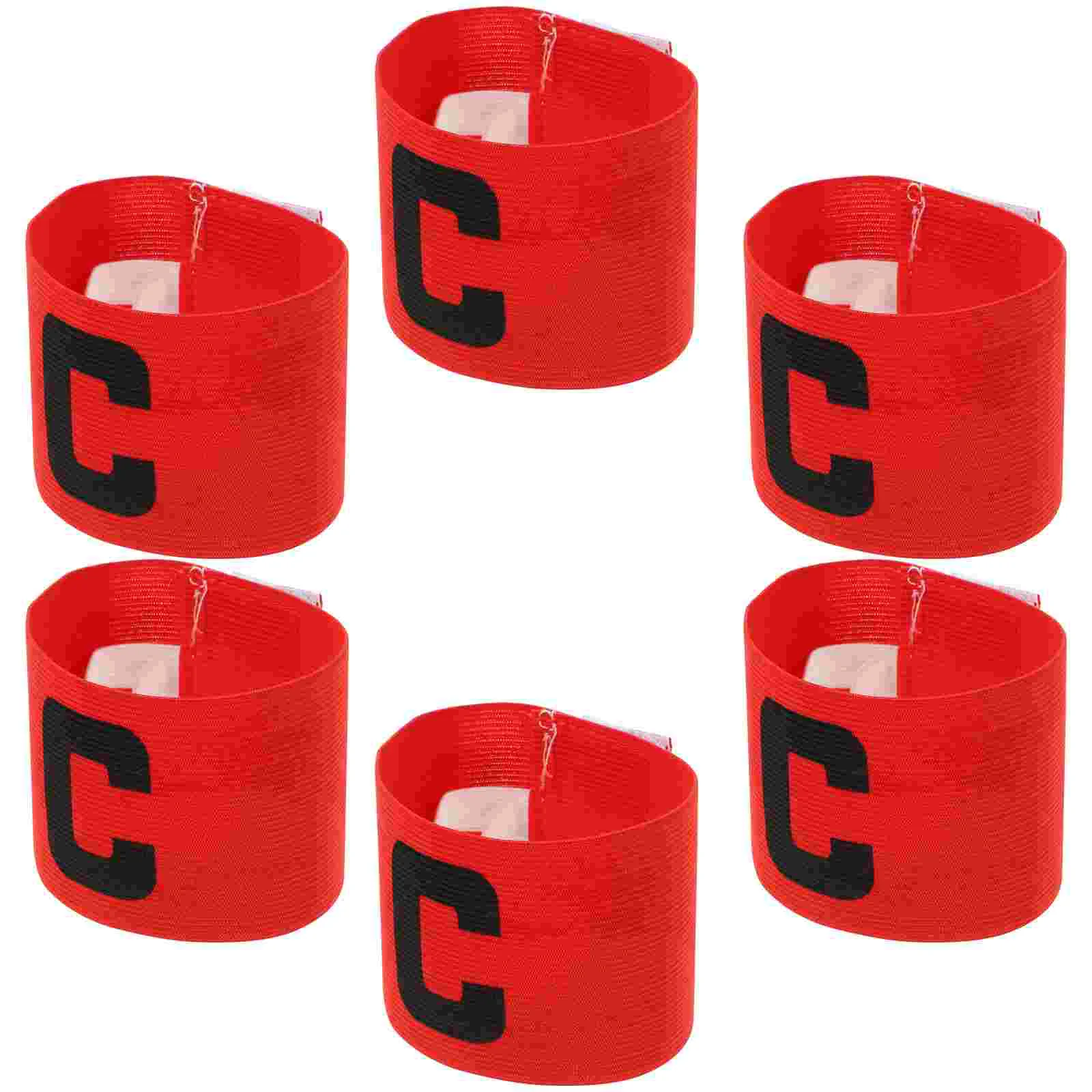 

6 Pcs Wrap-around Anti-wear Captain Armbands Football Team Leaders Sign for Soccer Wear-resistant