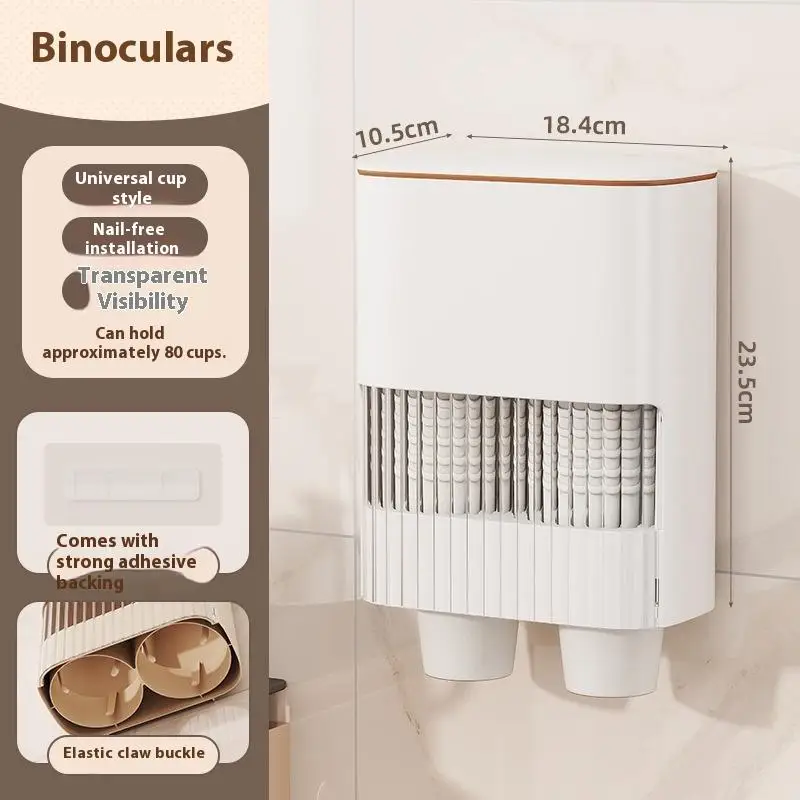

Wall Mounted Automatic Cup Storage Rack Cups Container Disposable Paper Cups Dispenser Plastic Cup Holder For Water Dispenser