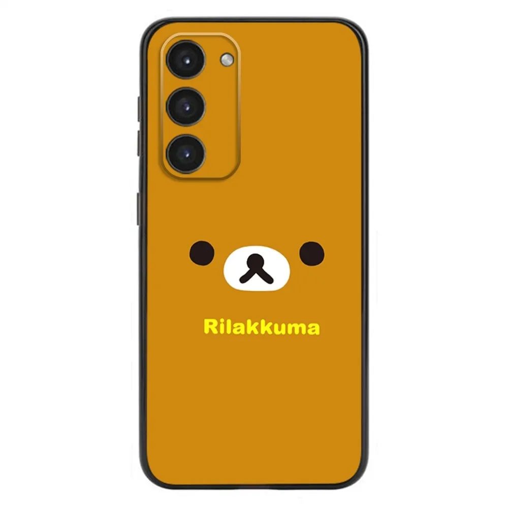 Cute R-Rilakkuma  Phone Case For Samsung Galaxy A20,A21s,A22,A31,A32,A52,A53,A72,73,A80,A91 Soft Liquid Silicone Black Cover