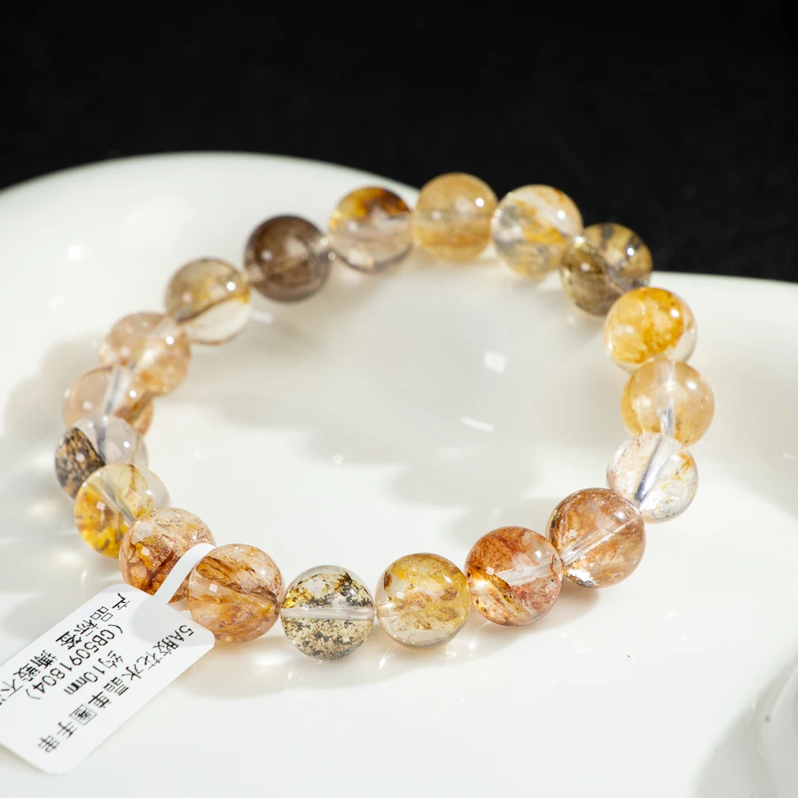 

TIMESWIND Аутентичный гелевый цветок 5А Кристалл Желтый Круглый бисер Женский модный браслет Ювелирные изделия с сертификатом