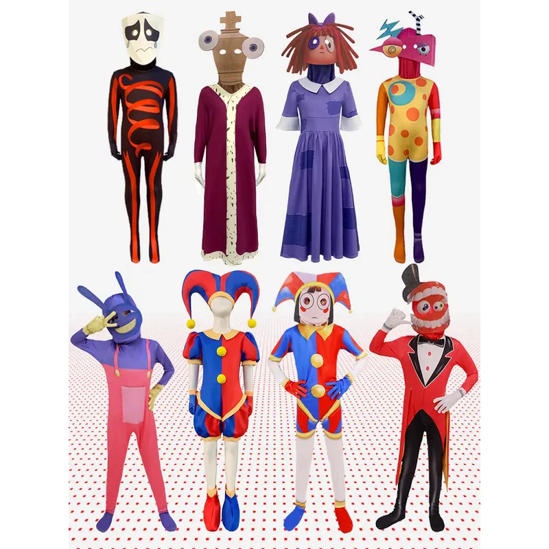 Performance jumpsuit magic digital circus cosplay jumpsuit Pamni cartoon clown cos