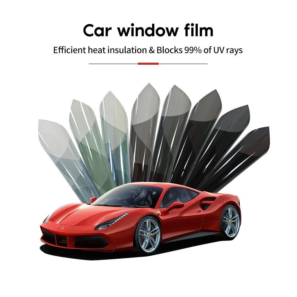 1mX6m Car Window Tint Film Privacy PET Sunshade Stickers IRR99% Nano Ceramic Tint Film Protector UV Sun Glass Windows Cover Film