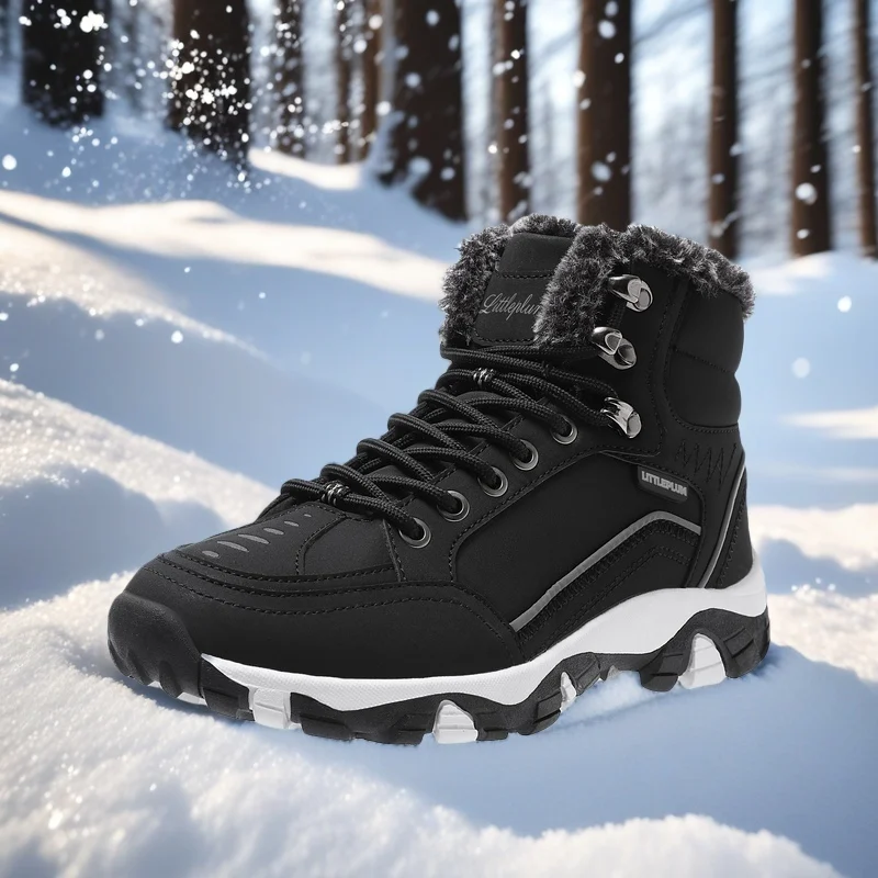 Womens Winter Hiking Boots Waterproof Non Slip Warm Lined Snow Boots for Outdoor Trekking