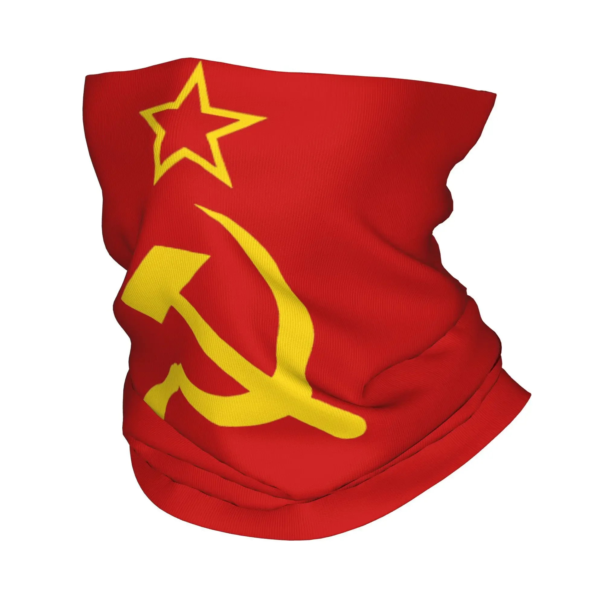 USSR Hammer and Sickle CCCP retro Russian Soviet Flag Bandana Neck Cover Mask Scarf Multifunction Cycling Scarf Running