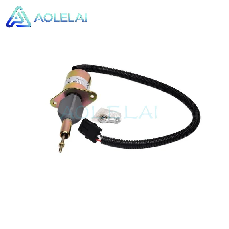SA-4293-12 3932545 12V 3 Terminal Fuel Cut Off Solenoid Compatible with Cummins Engine 6B 5.9L 6CT 8.3L 6CTA 8.3L