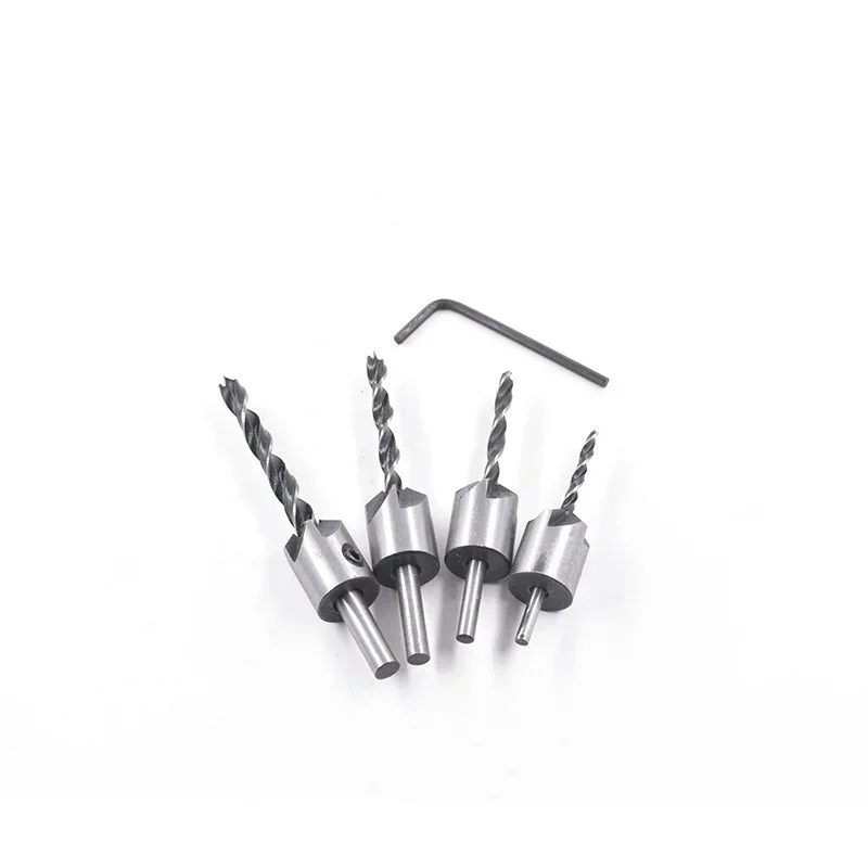 1Set/7 pezzi punte per trapano pilota 8mm gambo svasatore foratura alesatore vite cerniera per finestra in legno smusso per sega a tazza 3/4/5/6/7/8/10mm