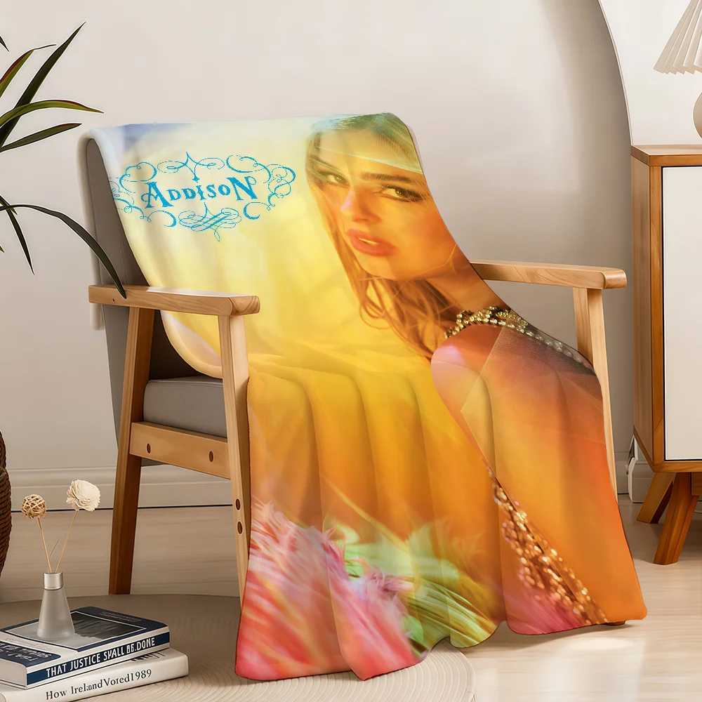 Manta de cantante Rae Throw Super acogedora felpa Addison sala de estar sofá A-Addison regalos de cumpleaños infantiles