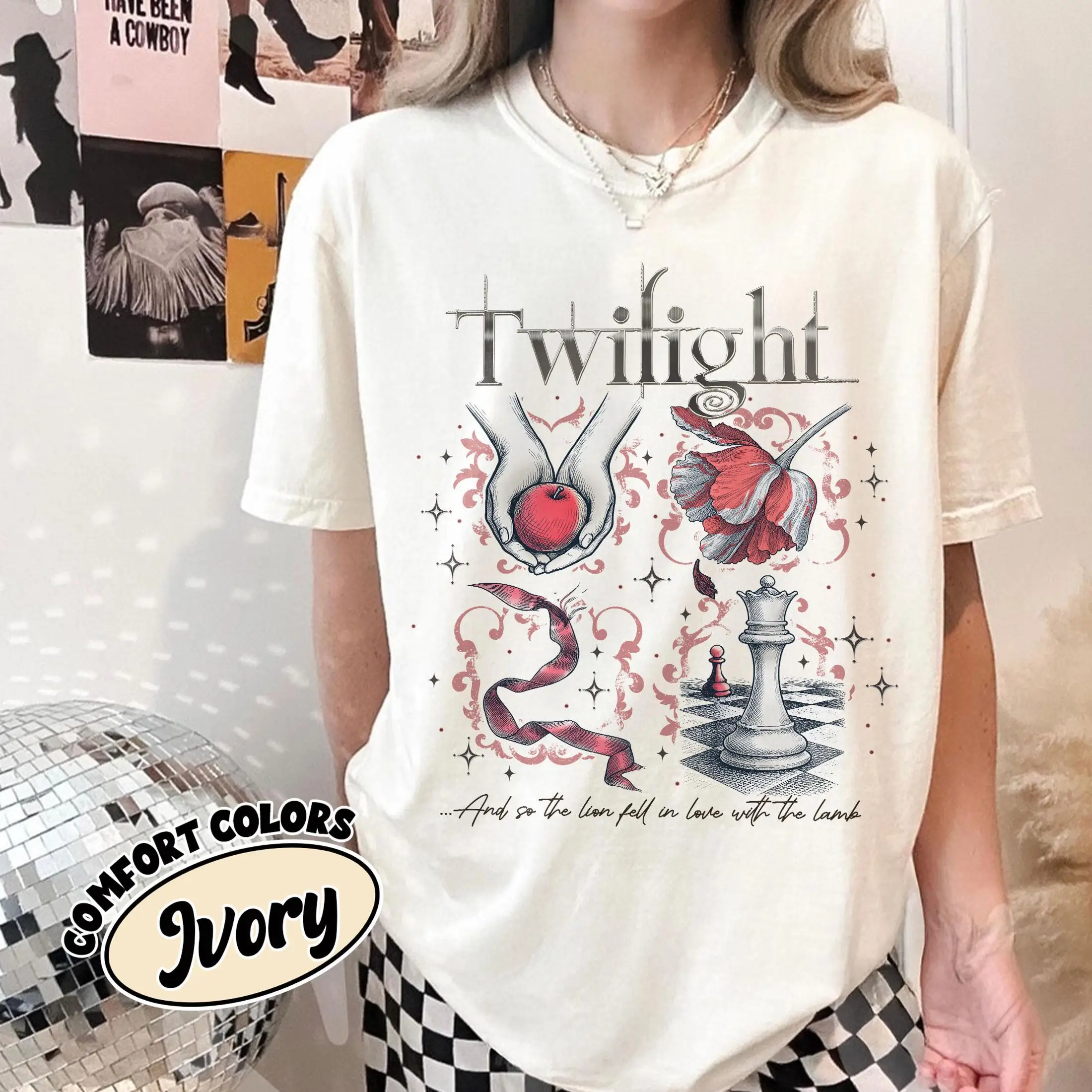 Twilight Comfort Colors Shirt, Book Cover Tee, Vampire Romance Fan Gift
