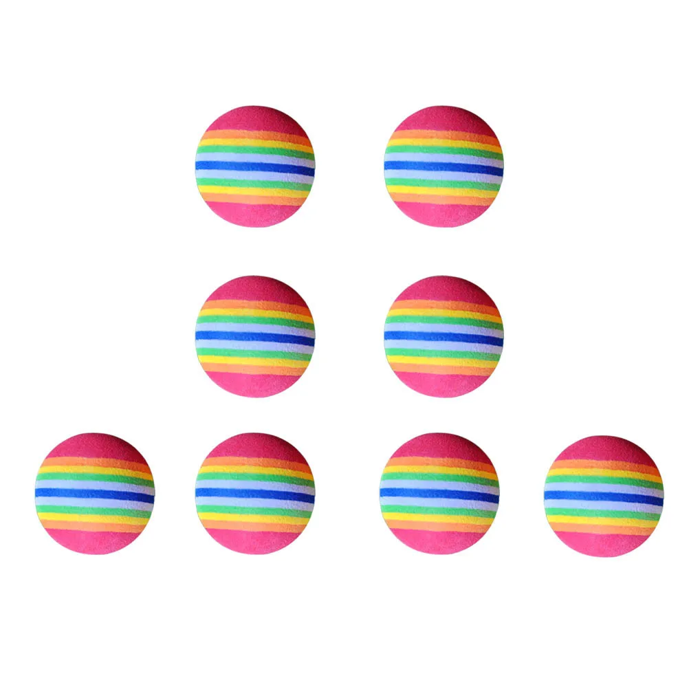 8Pcs Rainbow 38Mm Eva Golf Practice Balls Soft Lightweight Indoor Training Sponge Ball Approach Shot Trainer Sponge Ball