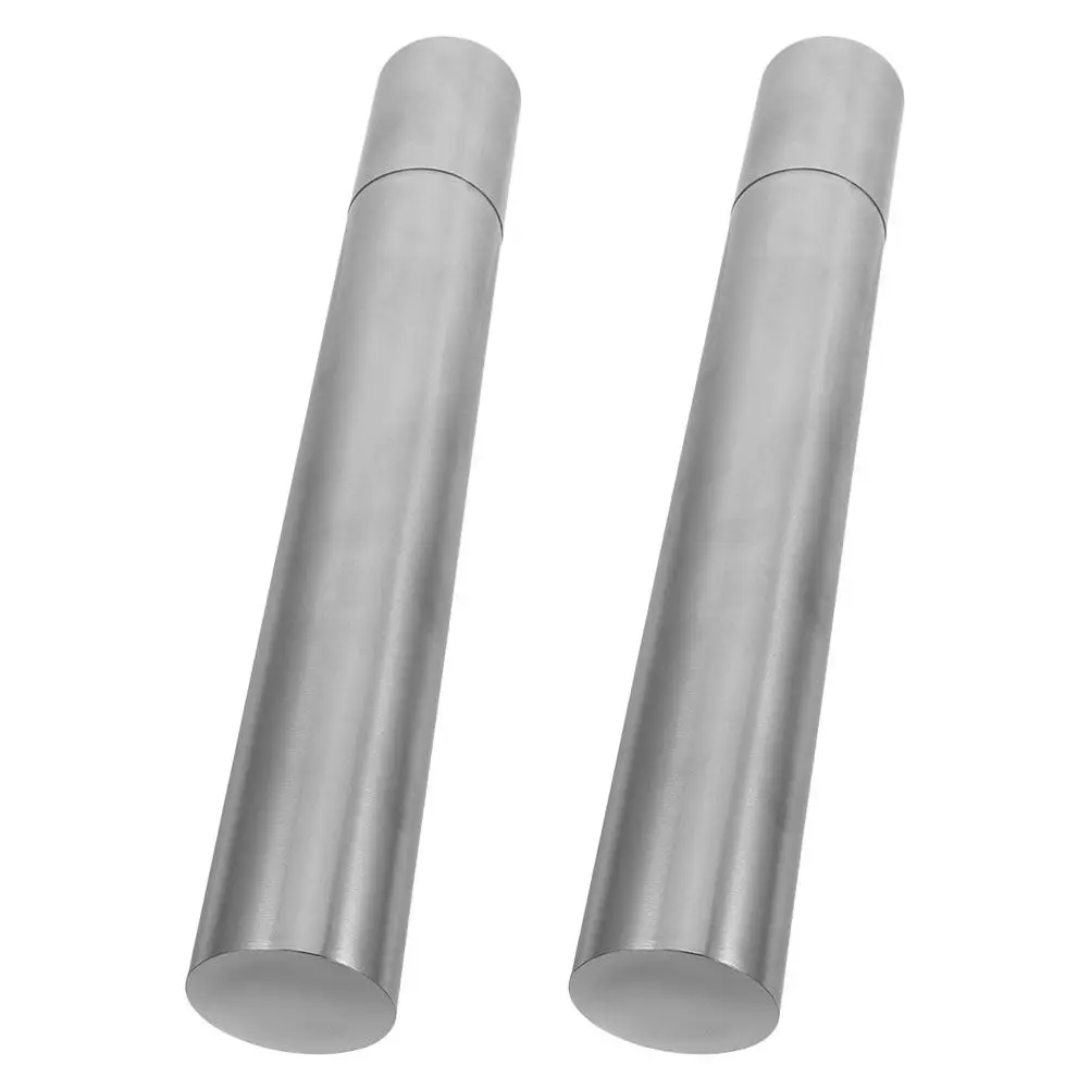 

2Pcs Document Tube Stainless Steel Birth Certificate Holder Cylinder for Diploma Poster Scroll Document Storage