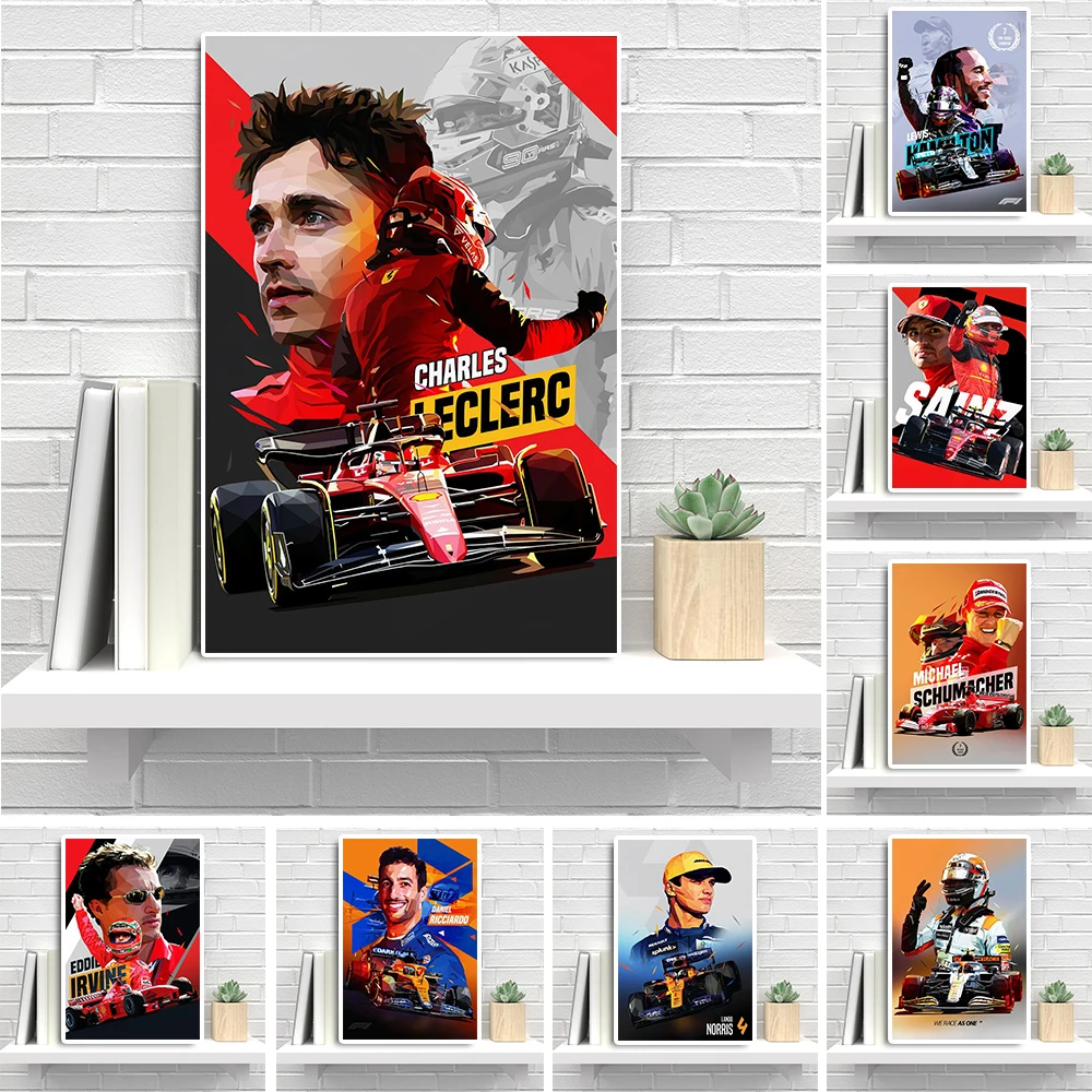 

Formula Grand Prix Racer Alonso Portrait Canvas Painting Verstappen Graffiti Poster Hamilton Racing Wall Art Room Home Decor