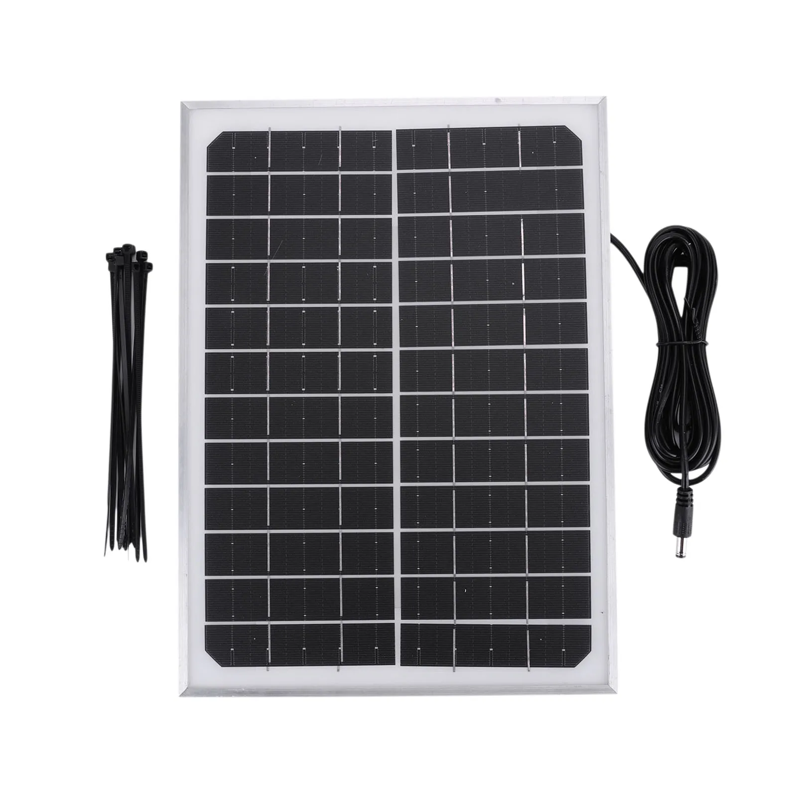 15W 12V DC Output Monocrystalline Solar Panel 24.5% Efficiency PET Outdoor Garden Monitoring Camera Light Off-Grid Charger Board