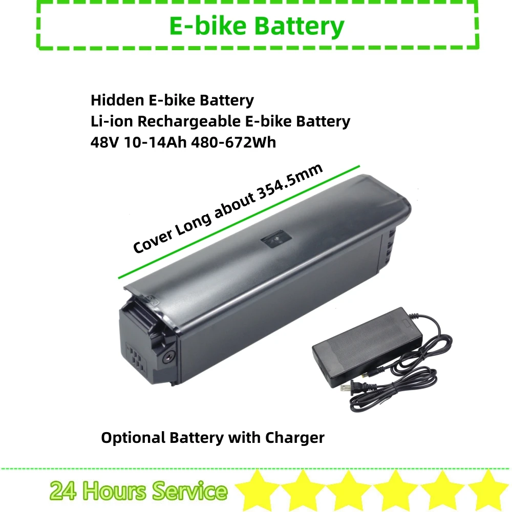 Electric Moutain E-bike Battery 750W Peak 1000W 48V 14Ah 12.8Ah 10.4Ah 10Ah Compatible for Pexmor 27.5