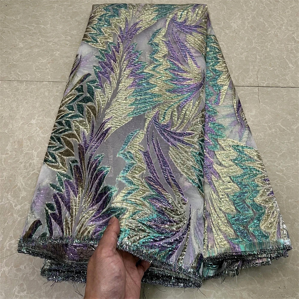 African Nigerian Tulle Lace Fabric,Sequins Embroidery, French Guipure Party Dress Fabric for Sewing, High Quality, 5Yards, 2024