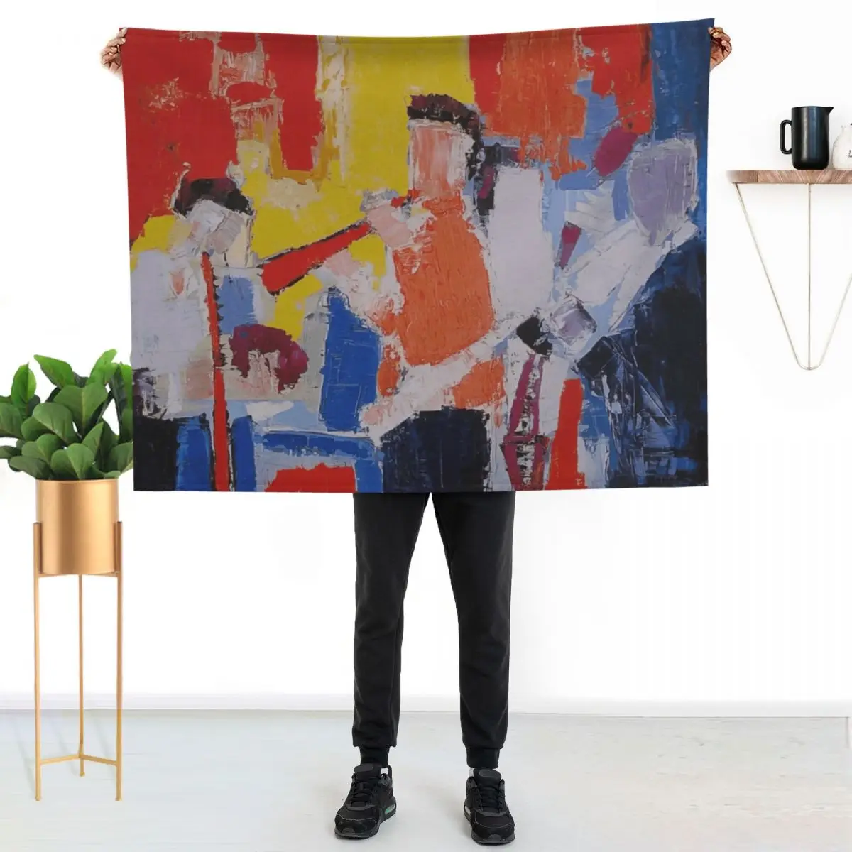Nicolas de Sta?l Throw Blanket Beach Thin Loose For Decorative Sofa Sofa Decoratives Blankets