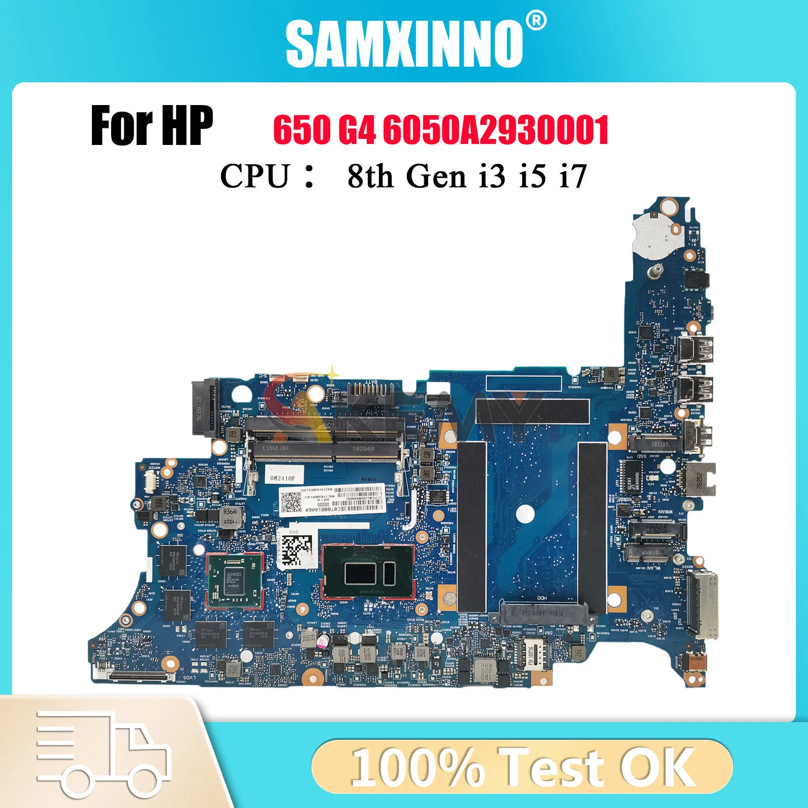 

6050A2930001 для ноутбука HP ProBook 650 G4, материнская плата 216-0905018 L09606-601 с процессором i5 i7 DDR4, 100% полностью протестирована