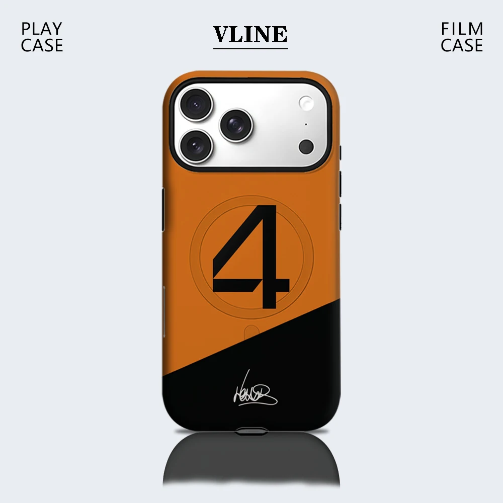 Lando Four Norris Handyhülle für Magnetische iPhone 17 16 15 14 13 Pro Max Plus Einzel- und Doppelschichtige Robuste Hülle