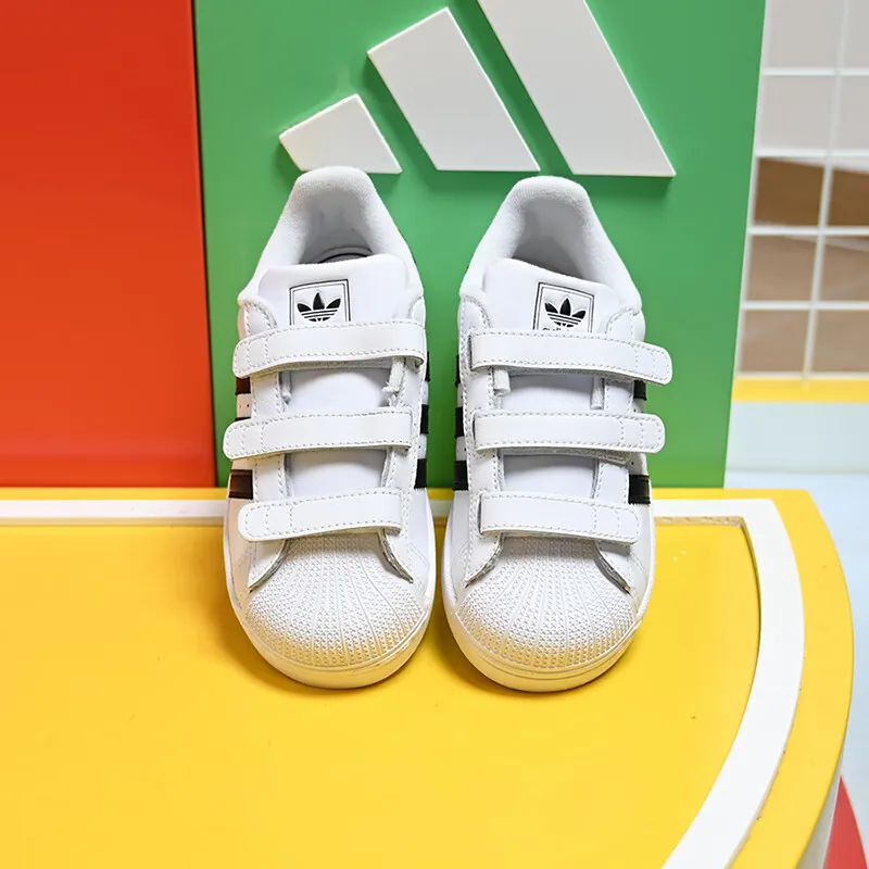 Adidas clover children's shoes children's board shoes classic shell head Velcro sneakers JI3988