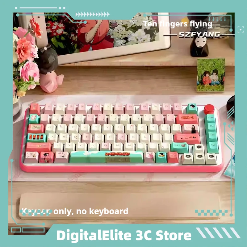 

Spirited Away Original Theme Keycaps Original Factory Highly Personalized Customization Thermal Sublimation Keycaps Complete Set